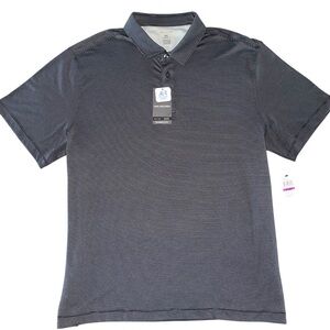 Van Heusen AR Cooling Men's 2XL Black Stripe Polo Shirt Classic Fit Stretch